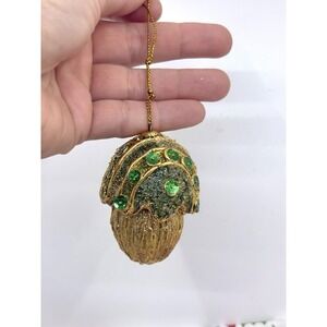 Acorn Ornament 4" ~ Beautiful Details Green Gold